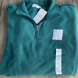 Men’s Croft & Barrow Quarter Zip Long Sleeve Arctic Fleece - Green